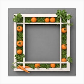 Frame With Carrots Canvas Print