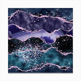 Ocean Glitter Agate Texture 05 1 Canvas Print