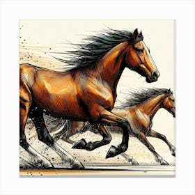 Creative Horse Beauty Illustration Nr 73 Canvas Print