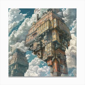 City In The Clouds 1 Canvas Print