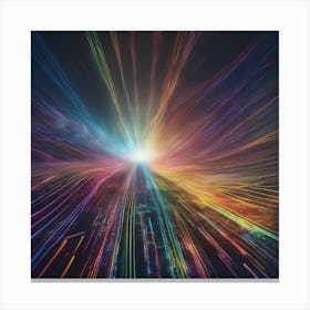 Abstract Abstract Light Rays Canvas Print