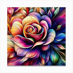 Colorful Rose 4 Canvas Print