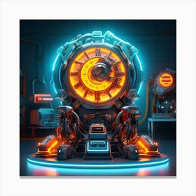 Futuristic Clock 6 Canvas Print