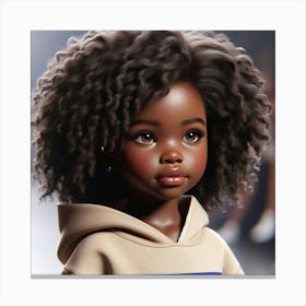 Afro-American Girl Canvas Print