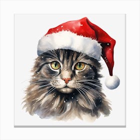 Santa Cat 18 Canvas Print