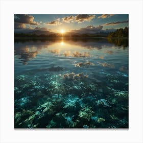 Sunrise Over Lake 4 Canvas Print