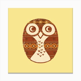 Textile Owl Canvas Print