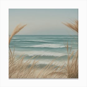 Eel Grass On The Beach Canvas Print