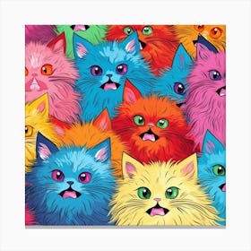 Colorful Cats 4 Canvas Print