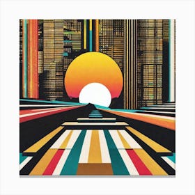 Sunset In The City Canvas Print