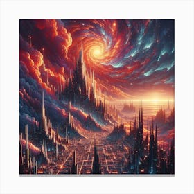 Sci-Fi City Canvas Print