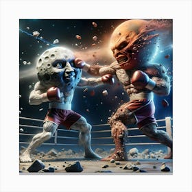 Boxing On The Moon Canvas Print