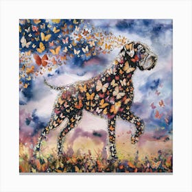 Butterfly Dog Canvas Print