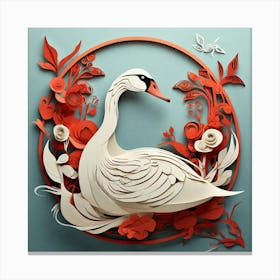 Minimalist, Swan 2 Canvas Print