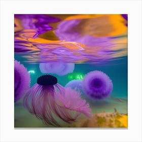 Jellyfish Underwater Canvas Print