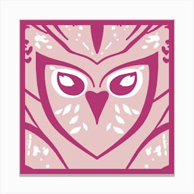 Chic Owl Pink  Canvas Print