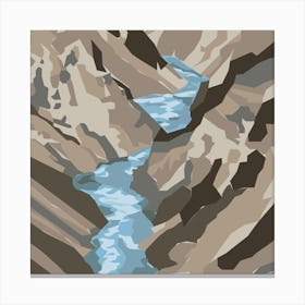 River Valley In The Mountains Canvas Print