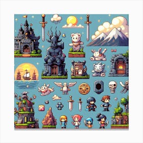 Pixel Art 1 Canvas Print