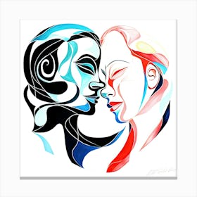 Love Has Won Here - Two People In Love Canvas Print
