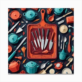 Kitchen Background Canvas Print