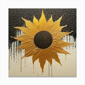 Golden Sun flower Canvas Print