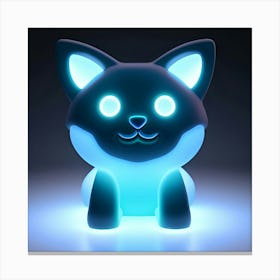 Cat Night Light 2 Canvas Print