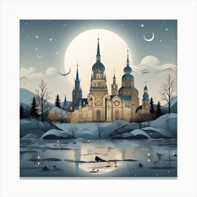 Russian Winter Landscape 2 Canvas Print