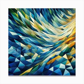 Abstract Triangles Background Canvas Print