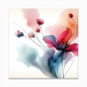 Abstract Flower Painting 8 Canvas Print