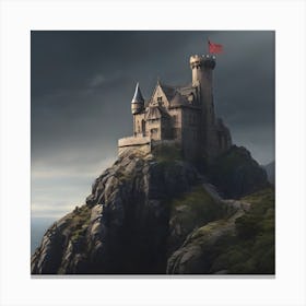 Castle On The Cliff 1 Canvas Print