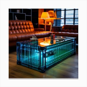 Glass Coffee Table Canvas Print