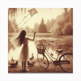 Kite Flying Canvas Print