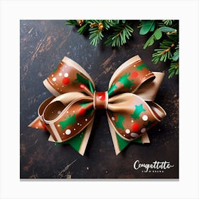 Christmas Bow 1 Canvas Print