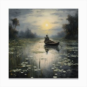 Pastoral Bliss: Monet's Touch Canvas Print