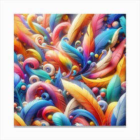 Colorful feathers 2 Canvas Print