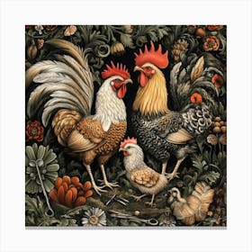 Roosters 2 Canvas Print