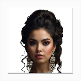 Portrait Of An Indian Woman Canvas Print