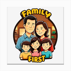 Family First illustration Canvas Print