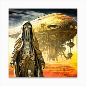 Sandpunk warlord in the desert Canvas Print