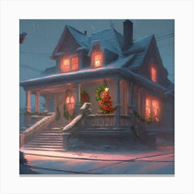 Christmas House 129 Canvas Print