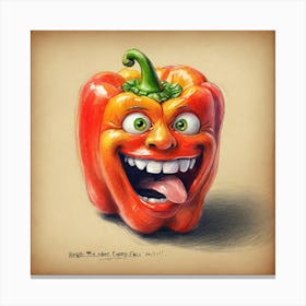 Pepper With A Smile Canvas Print