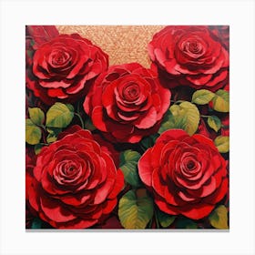 Op Art, Red roses Canvas Print