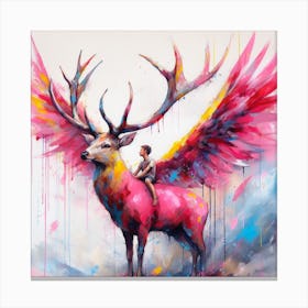 Aquarell Hirsch 2 Canvas Print