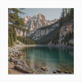 Mountain Lake In The Alps Canvas Print