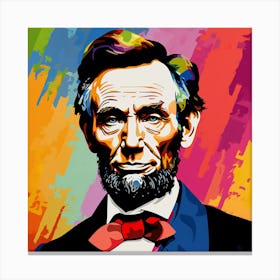Abraham Lincoln Pop Art Canvas Print