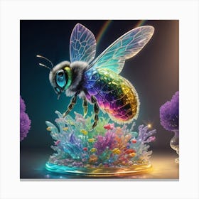 Rainbow Bee Canvas Print