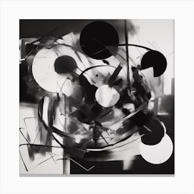 Black And White Abstract Art 1 Canvas Print