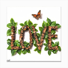 Love And Butterflies Canvas Print