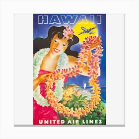 Hawaii United Air Lines Canvas Print