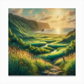 Sunset At The Beach Canvas Print